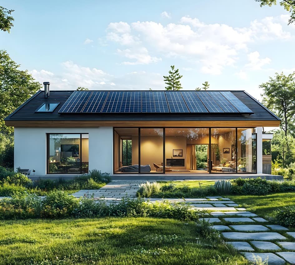 Instalación fotovoltaica integrada en una vivienda